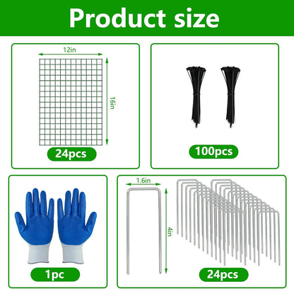 6 Pack 12x12 Inch Plant Protector Cages, Wire Plant Cover for Animals