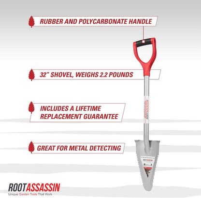 32" Mini Garden Shovel/Saw, Carbon Steel