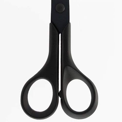 Black Scissors All Purpose Sharp Japanese Stainless Steel Blade, Non-Sticking Fluorine Coating Blade for Adhesive Tape, Made in JAPAN
