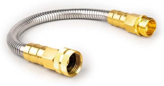 1FT Stainless Steel Leader Hose, 3/4 GHT Male to Female