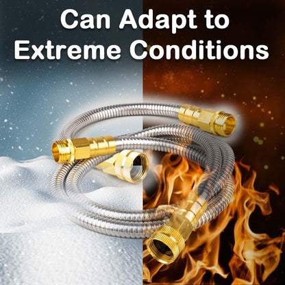 1FT Stainless Steel Leader Hose, 3/4 GHT Male to Female