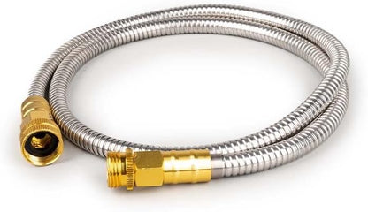 1FT Stainless Steel Leader Hose, 3/4 GHT Male to Female