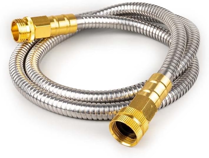 1FT Stainless Steel Leader Hose, 3/4 GHT Male to Female