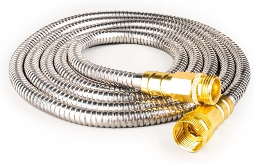 1FT Stainless Steel Leader Hose, 3/4 GHT Male to Female