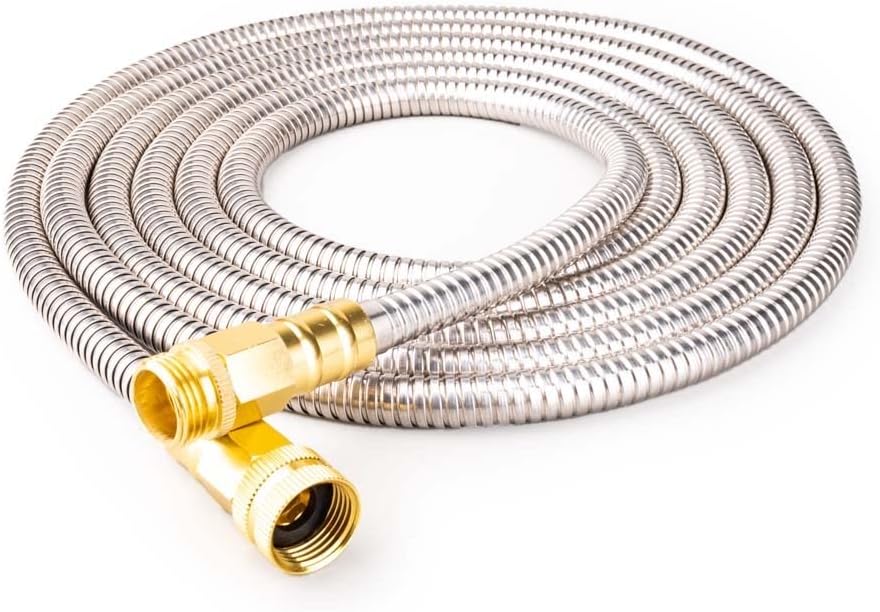 1FT Stainless Steel Leader Hose, 3/4 GHT Male to Female