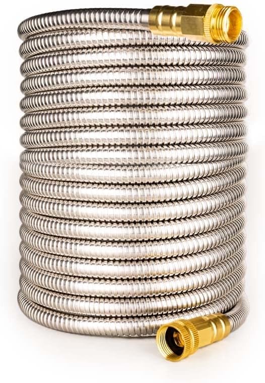 1FT Stainless Steel Leader Hose, 3/4 GHT Male to Female