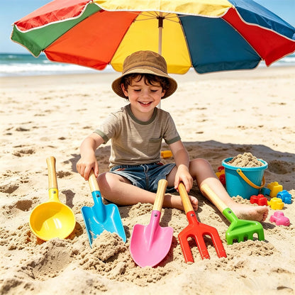 Gardening Tools Trowel, Rake, Shovel, Spoon, Fork for Kids Gardening Tools Best Outdoor Beach Sand Sandbox Toys for Kids Gift