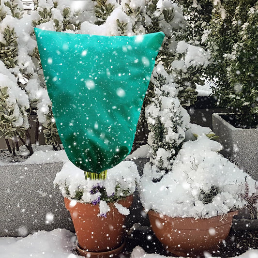 2 Packs 2.2 oz/yd² Plant Covers Freeze Protection, 23.6" X 31.5" Thickened Outdoor Plants Frost Protection Covers with Zipper & Drawstring, Frost Blankets for Tree in Winter