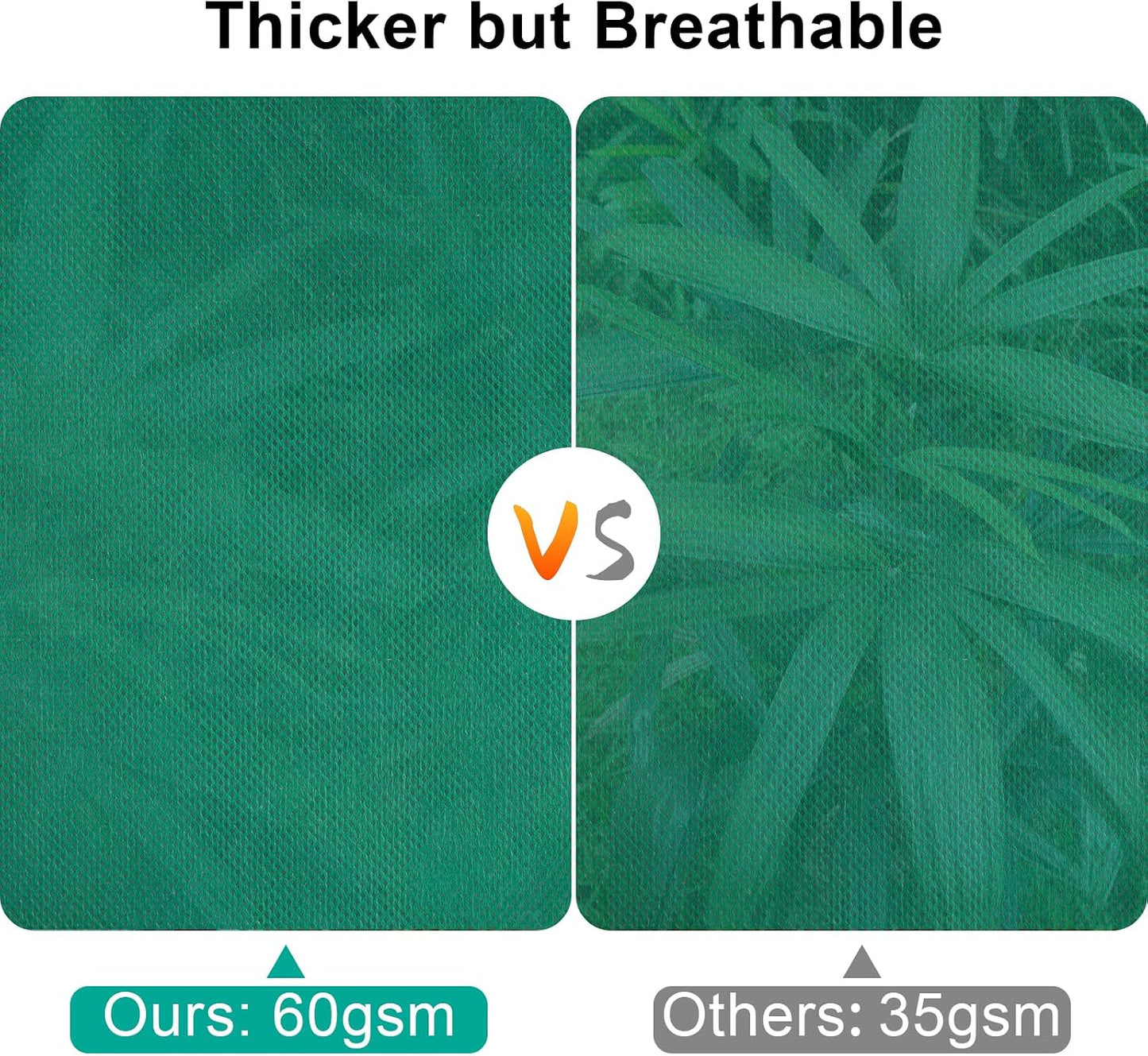 2 Packs 2.2 oz/yd² Plant Covers Freeze Protection, 23.6" X 31.5" Thickened Outdoor Plants Frost Protection Covers with Zipper & Drawstring, Frost Blankets for Tree in Winter