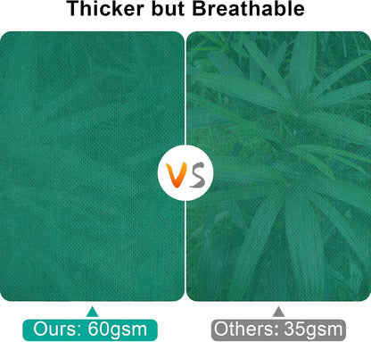 2 Packs 2.2 oz/yd² Plant Covers Freeze Protection, 23.6" X 31.5" Thickened Outdoor Plants Frost Protection Covers with Zipper & Drawstring, Frost Blankets for Tree in Winter