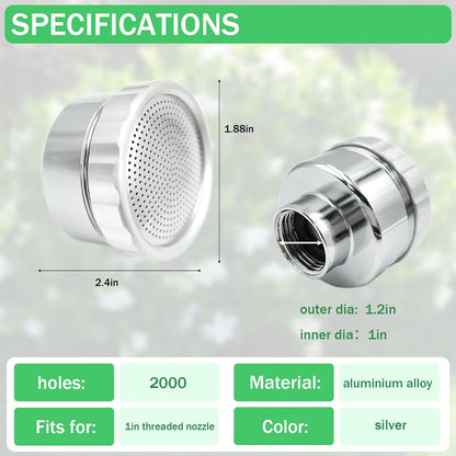 Garden Hose Water Nozzle with 400 Tiny Holes-0.98", 1 Pack —