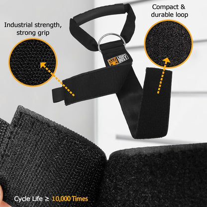 Hanging Extension Cord Straps with Handle, 4Pack 22" 35" Set with S Hooks