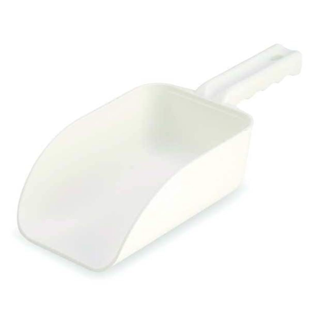 6400X Color-Coded Plastic Hand Scoop - BPA-Free, Food-Safe Scooper, Commercial Grade Utensils, Restaurant and Food Service Supplies, Large 32 Ounce Size, White