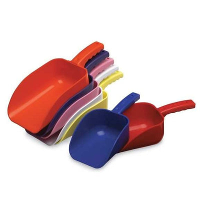 6400X Color-Coded Plastic Hand Scoop - BPA-Free, Food-Safe Scooper, Commercial Grade Utensils, Restaurant and Food Service Supplies, Large 32 Ounce Size, White