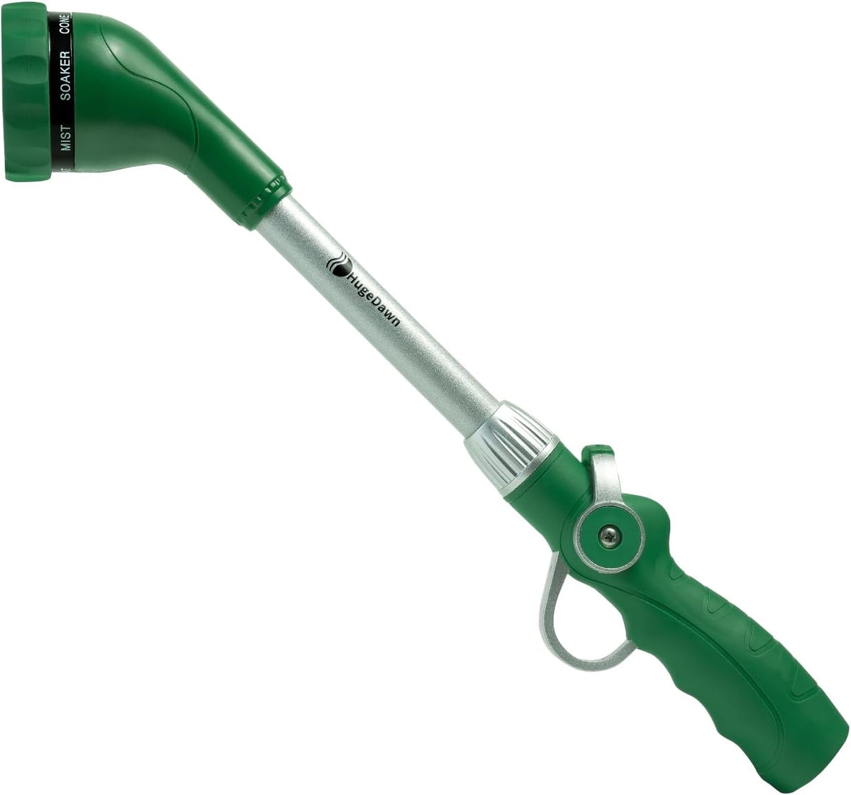Garden Hose Wand, 16-Inch Heavy Duty Zinc Alloy & Aluminum Watering Wand with 8 Spray Patterns Thumb Control for Hanging Baskets, Garden, Cleaning (Red)