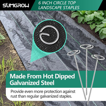 120 Pack 6-inch, Landscape Staples, Fabric Pins, Weed Barrier Stakes