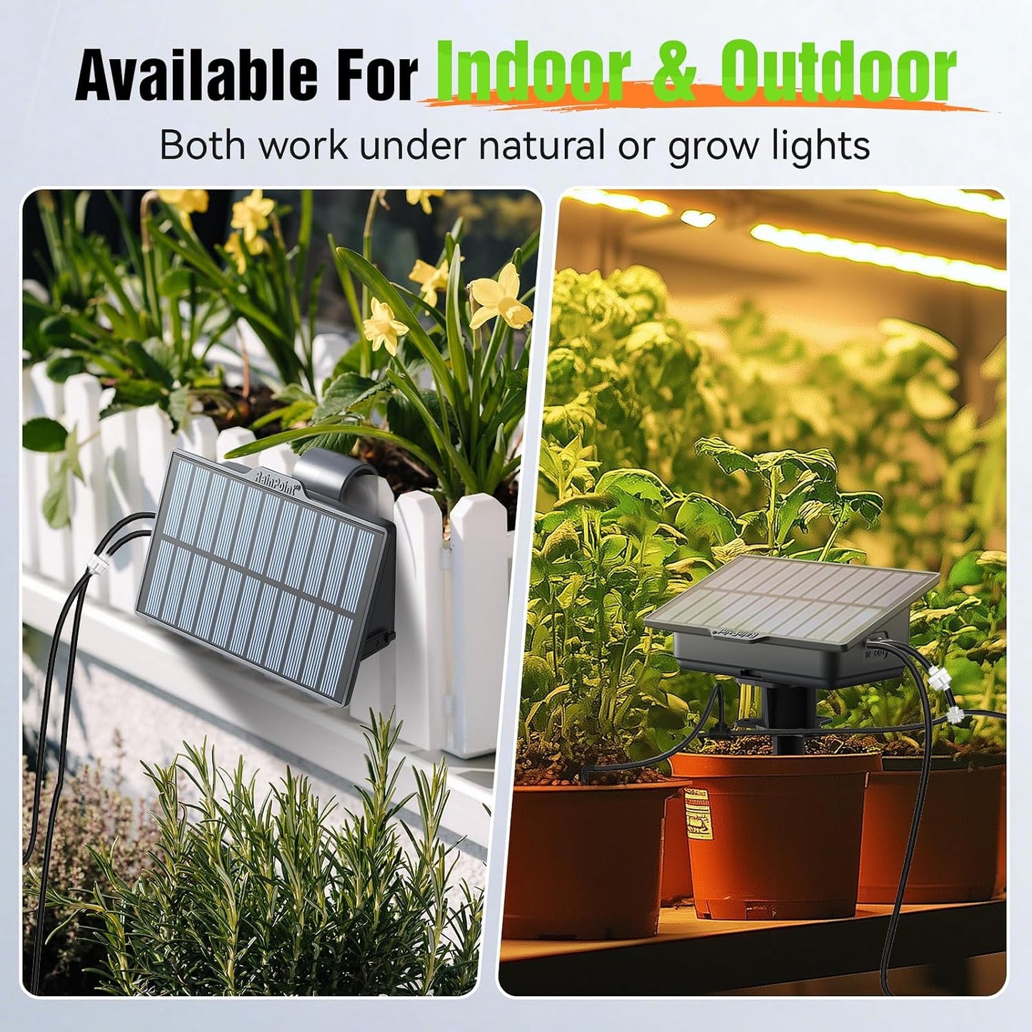 Easy-Setup Solar Drip Irrigation System Outdoor & Indoor, Automatic Plant Waterer Device Kit Beginner-Friendly Garden Raised Bed Grow Tent Water 10-15 Plants