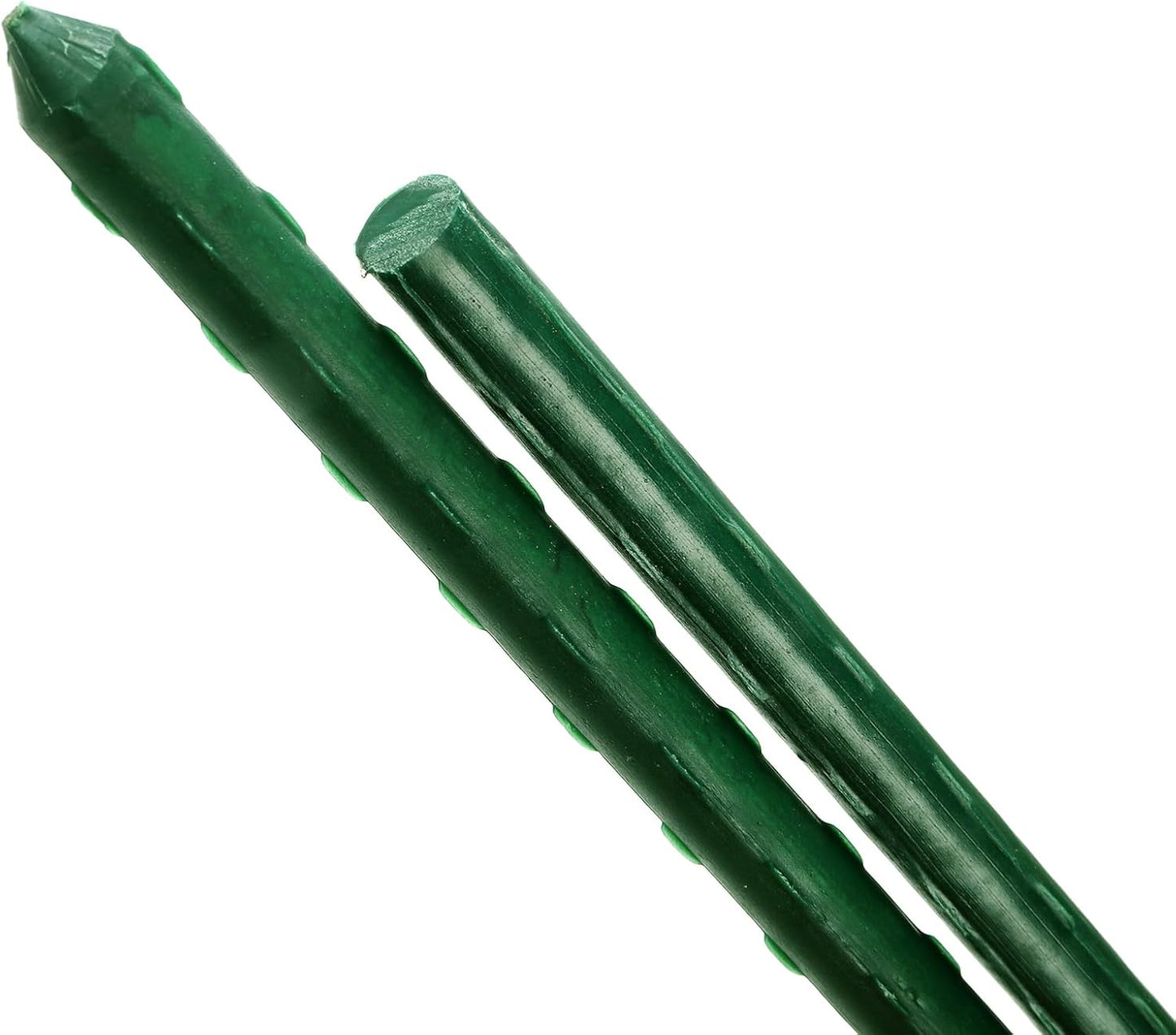 30 Pack 4 Ft Garden Stakes, 48 Inch Sturdy Green Plant Sticks, Plastic Coated Metal Tomato Stakes Support Plant Climbing Support for Tomatoes, Cucumber, Fences, Beans, Potted Plants