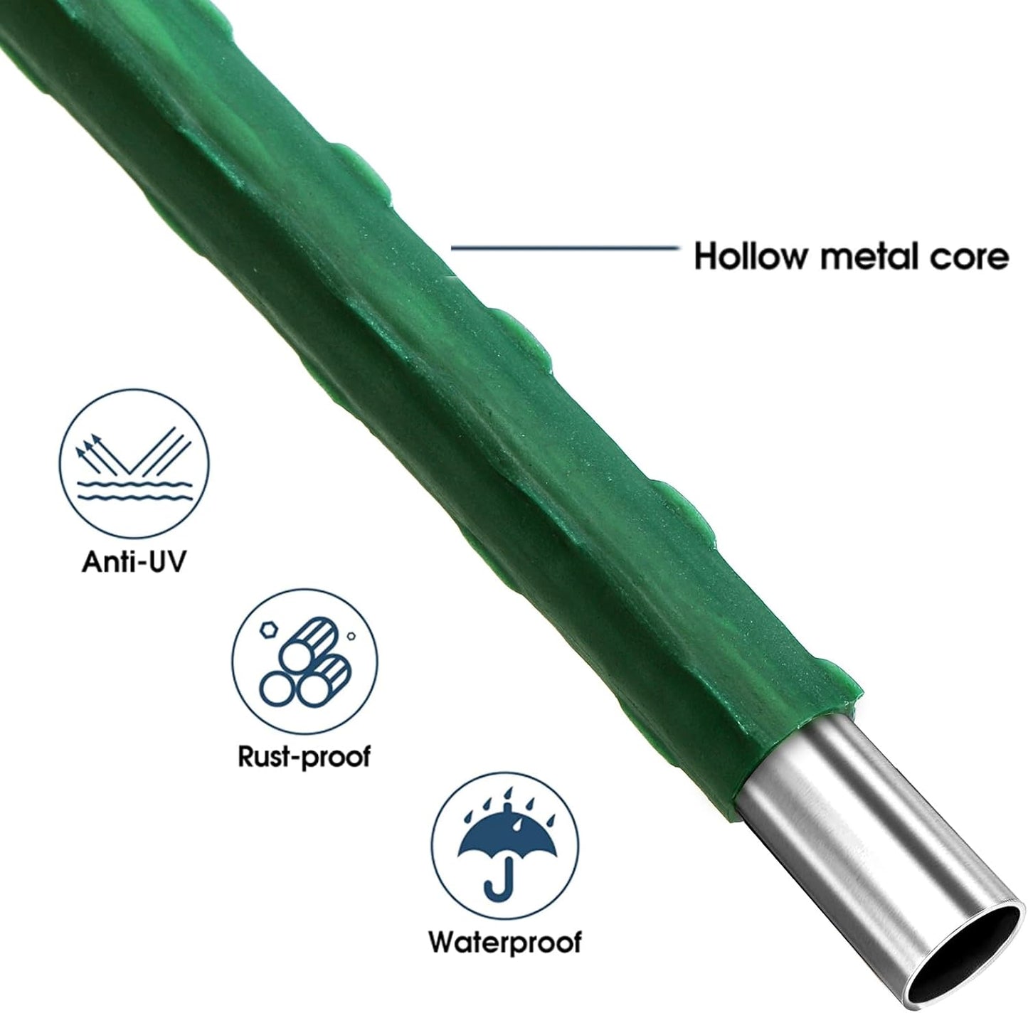 30 Pack 4 Ft Garden Stakes, 48 Inch Sturdy Green Plant Sticks, Plastic Coated Metal Tomato Stakes Support Plant Climbing Support for Tomatoes, Cucumber, Fences, Beans, Potted Plants