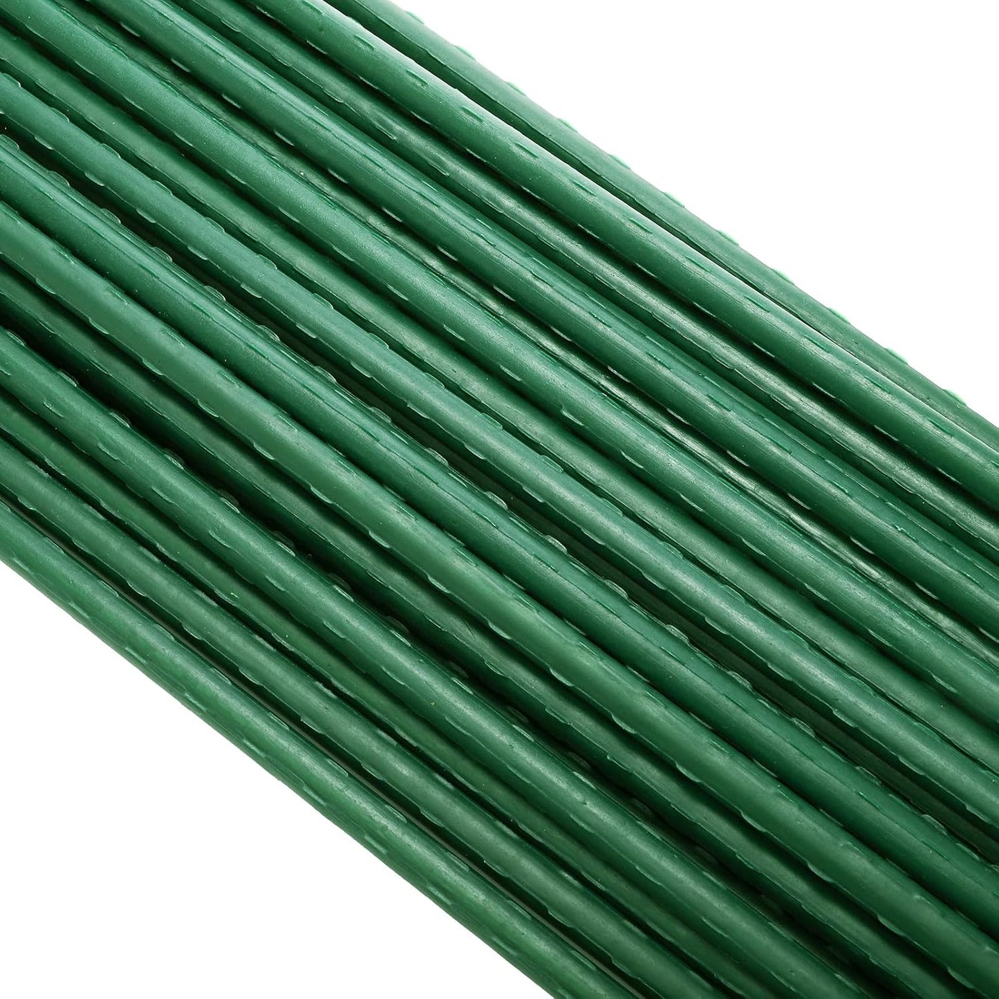 30 Pack 4 Ft Garden Stakes, 48 Inch Sturdy Green Plant Sticks, Plastic Coated Metal Tomato Stakes Support Plant Climbing Support for Tomatoes, Cucumber, Fences, Beans, Potted Plants