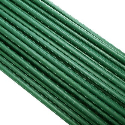 30 Pack 4 Ft Garden Stakes, 48 Inch Sturdy Green Plant Sticks, Plastic Coated Metal Tomato Stakes Support Plant Climbing Support for Tomatoes, Cucumber, Fences, Beans, Potted Plants