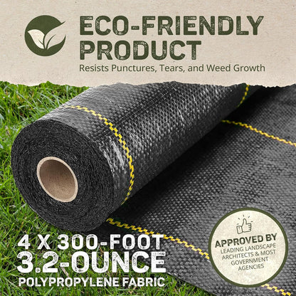 Sunbelt Weed Barrier Fabric 3.2 oz, 6 x 300 Feet – Heavy-Duty