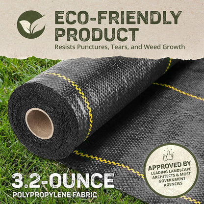 Sunbelt Weed Barrier Fabric 3.2 oz, 6 x 300 Feet – Heavy-Duty