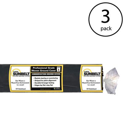 Sunbelt Weed Barrier Fabric 3.2 oz, 6 x 300 Feet – Heavy-Duty