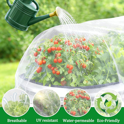 2 Pack Garden Netting for Raised Beds, 37.4" x 19.6" x 19.6" Garden Bed Insect Bird Netting Cover, Raised Garden Bed Plant Cover Mesh Pest Barrier Screen for Protecting Vegetables Fruits Flowers