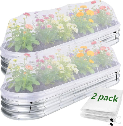 2 Pack Garden Netting for Raised Beds, 37.4" x 19.6" x 19.6" Garden Bed Insect Bird Netting Cover, Raised Garden Bed Plant Cover Mesh Pest Barrier Screen for Protecting Vegetables Fruits Flowers