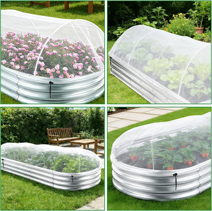 2 Pack Garden Netting for Raised Beds, 37.4" x 19.6" x 19.6" Garden Bed Insect Bird Netting Cover, Raised Garden Bed Plant Cover Mesh Pest Barrier Screen for Protecting Vegetables Fruits Flowers