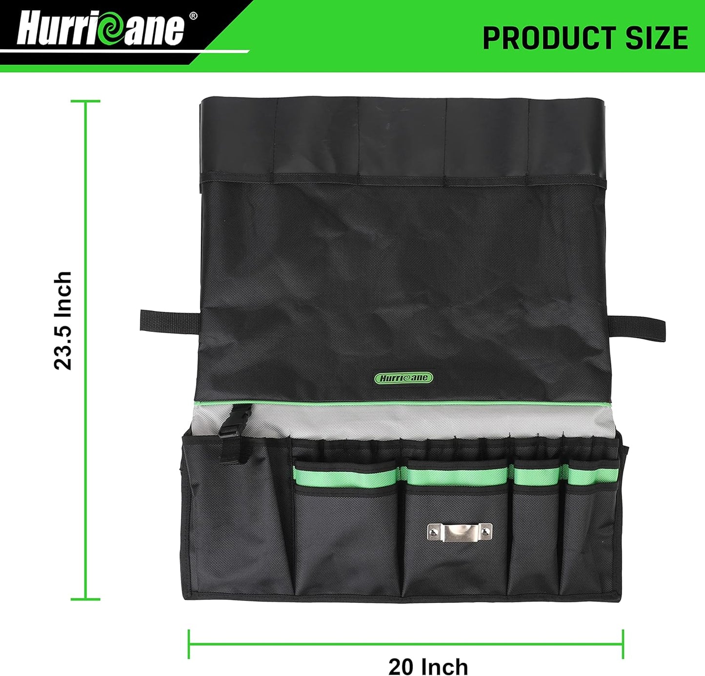5 Gallon Bucket Tool Bag Organizer, Garden Tool Caddy with 52 Pockets, Waterproof for Most Buckets