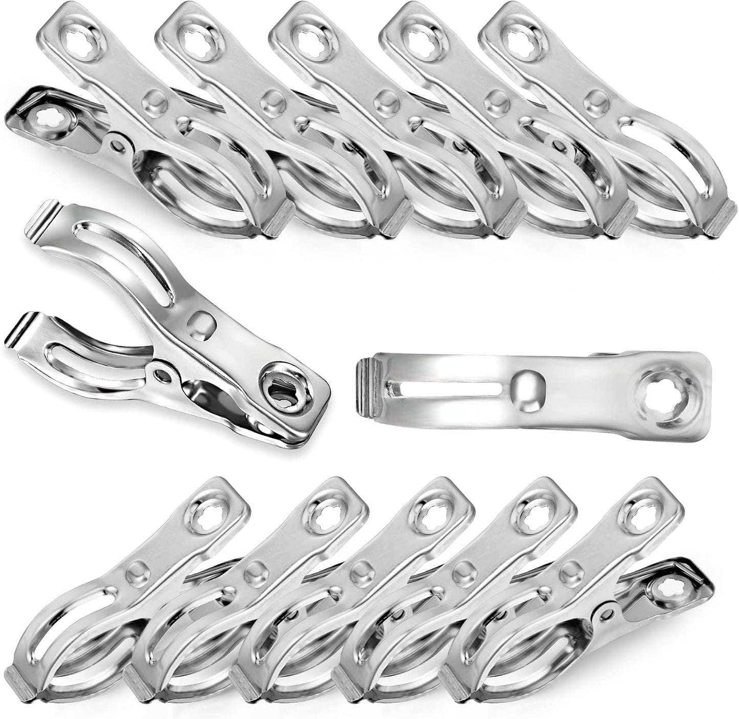 60 Pack Garden Clips for Greenhouse Netting, 2.3 Inch Metal Clamps