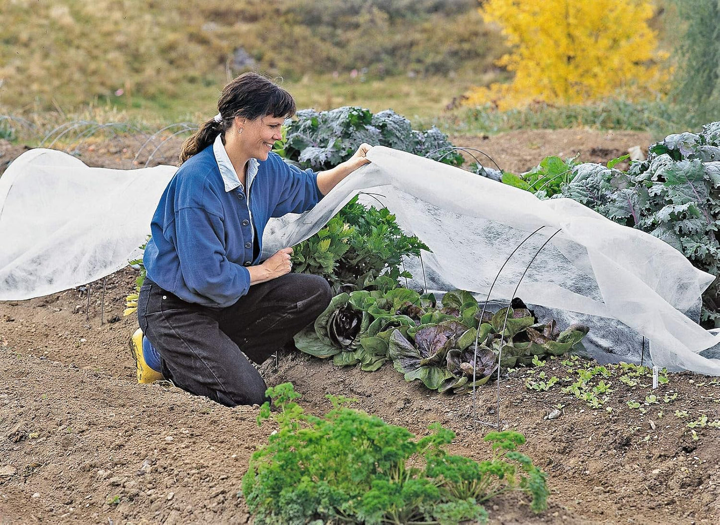 GardenQuilt Row Cover 6' x 50' | Protects Plants & Vegetables from Wind, Frost & Cold Protection | 70.7% Light Transmission & Water-Permeable Fabric