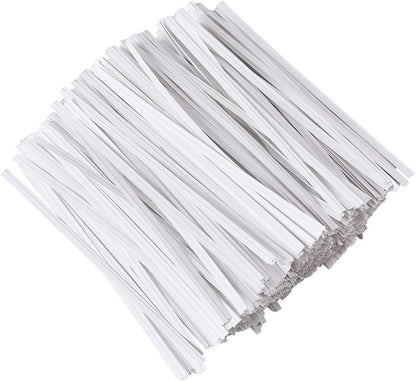500 Pcs 5" Green Paper Twist Ties, Bread Ties Twisty-Ties for Party Cello Candy Bread Coffee Bags Cake Pops