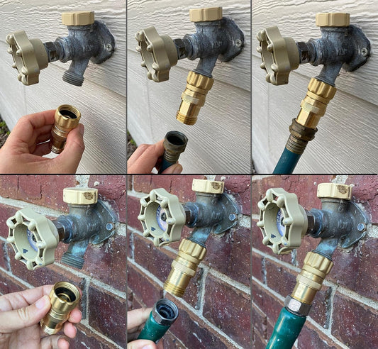 Vibrant Yard Co. Heavy Duty 25 PSI Lead-Free Brass Pressure Regulator for Soaker Hose and Drip Irrigation System with 3/4" Connections