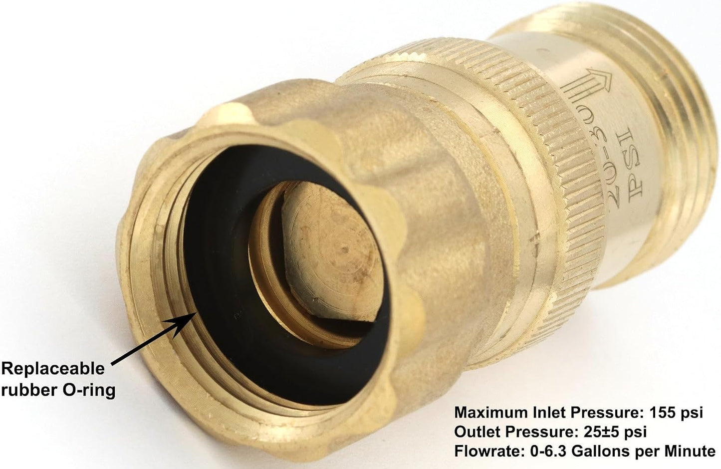 Vibrant Yard Co. Heavy Duty 25 PSI Lead-Free Brass Pressure Regulator for Soaker Hose and Drip Irrigation System with 3/4" Connections