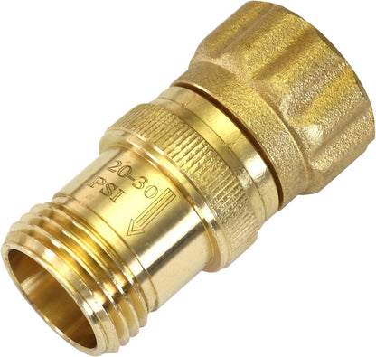 Vibrant Yard Co. Heavy Duty 25 PSI Lead-Free Brass Pressure Regulator for Soaker Hose and Drip Irrigation System with 3/4" Connections