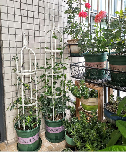 Garden Trellis for Climbing Plants Plant Support Cage, Tower Obelisk Plant Support Indoor Potted Plant, Plant Trellis for Climbing Vines, Tomato, Flower, Vegetable, Rose