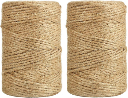Garden Twine, 328 Feet 3mm Green Plant Ties, Strong Jute Twine String for Climbing Plants, Tomatoes, Crafts and Decoration