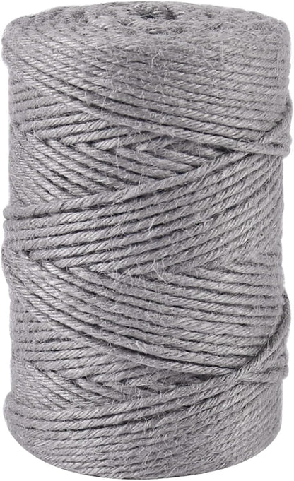 Garden Twine, 328 Feet 3mm Green Plant Ties, Strong Jute Twine String for Climbing Plants, Tomatoes, Crafts and Decoration