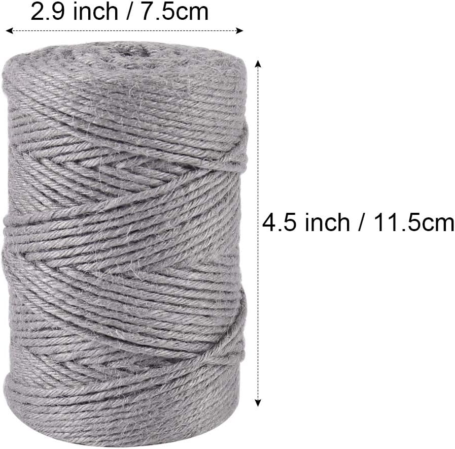 Garden Twine, 328 Feet 3mm Green Plant Ties, Strong Jute Twine String for Climbing Plants, Tomatoes, Crafts and Decoration