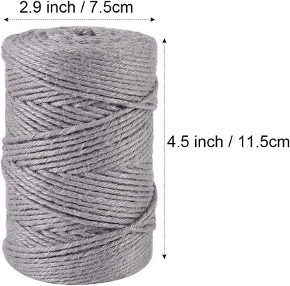 Garden Twine, 328 Feet 3mm Green Plant Ties, Strong Jute Twine String for Climbing Plants, Tomatoes, Crafts and Decoration