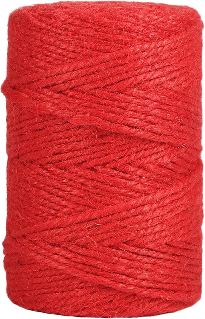 Garden Twine, 328 Feet 3mm Green Plant Ties, Strong Jute Twine String for Climbing Plants, Tomatoes, Crafts and Decoration