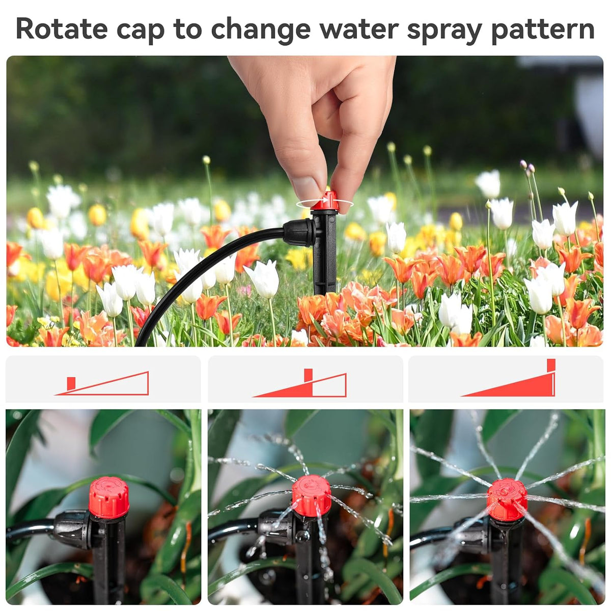 100pcs Drip Irrigation Emitters for 1/4" Drip Tubing