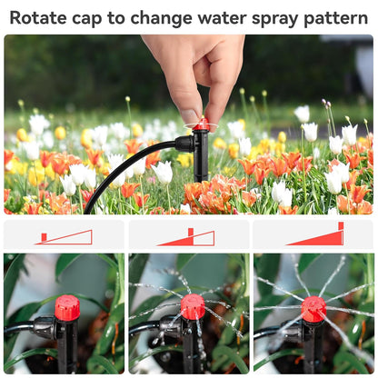 100pcs Drip Irrigation Emitters for 1/4" Drip Tubing