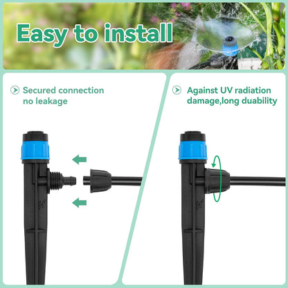 100pcs Drip Irrigation Emitters for 1/4" Drip Tubing