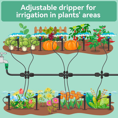 100pcs Drip Irrigation Emitters for 1/4" Drip Tubing