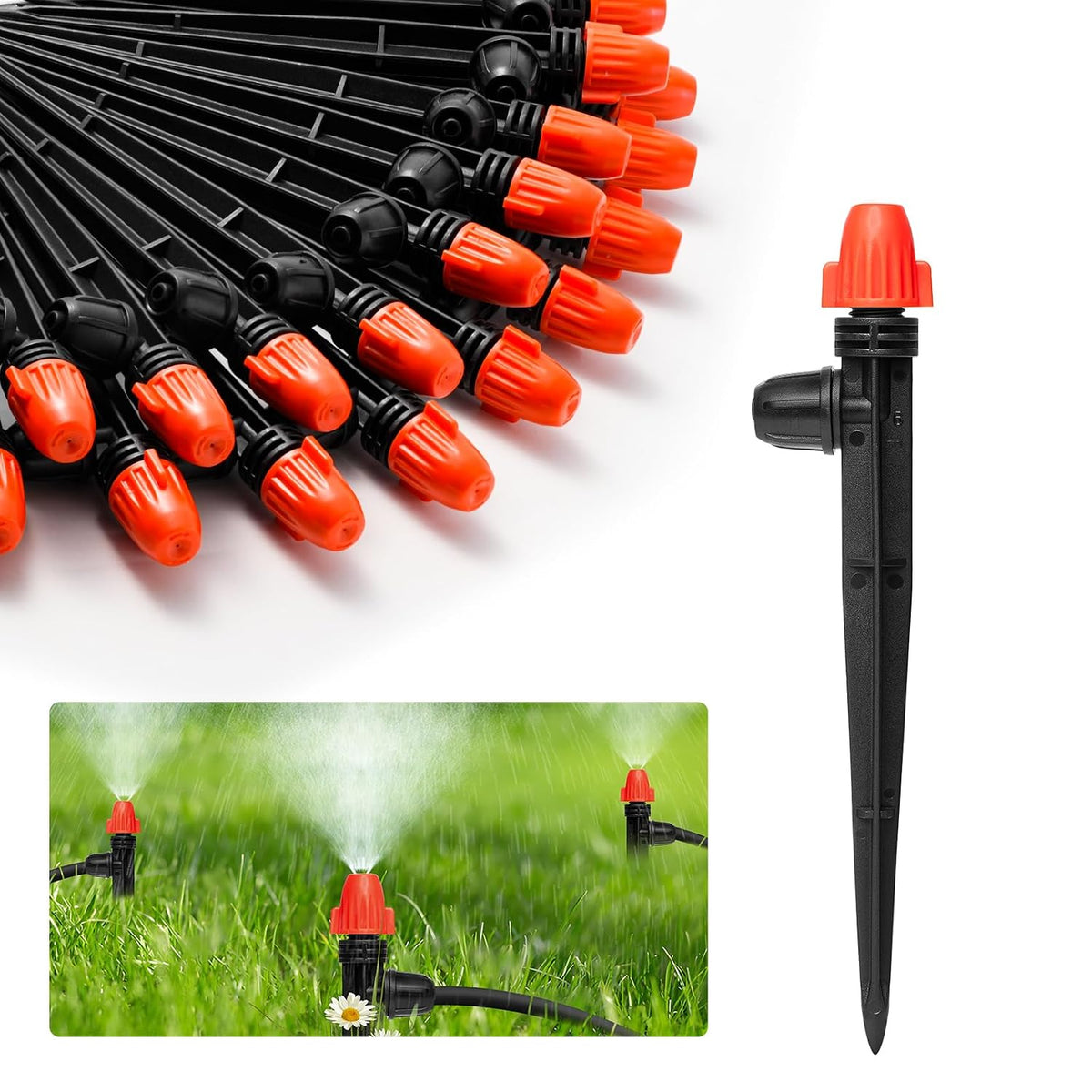 100pcs Drip Irrigation Emitters for 1/4" Drip Tubing