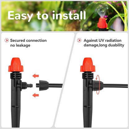 100pcs Drip Irrigation Emitters for 1/4" Drip Tubing
